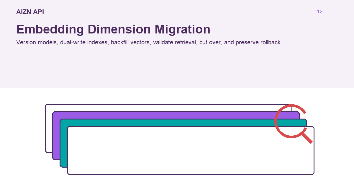 AIZN API Embedding Dimension Migration Without Search Downtime